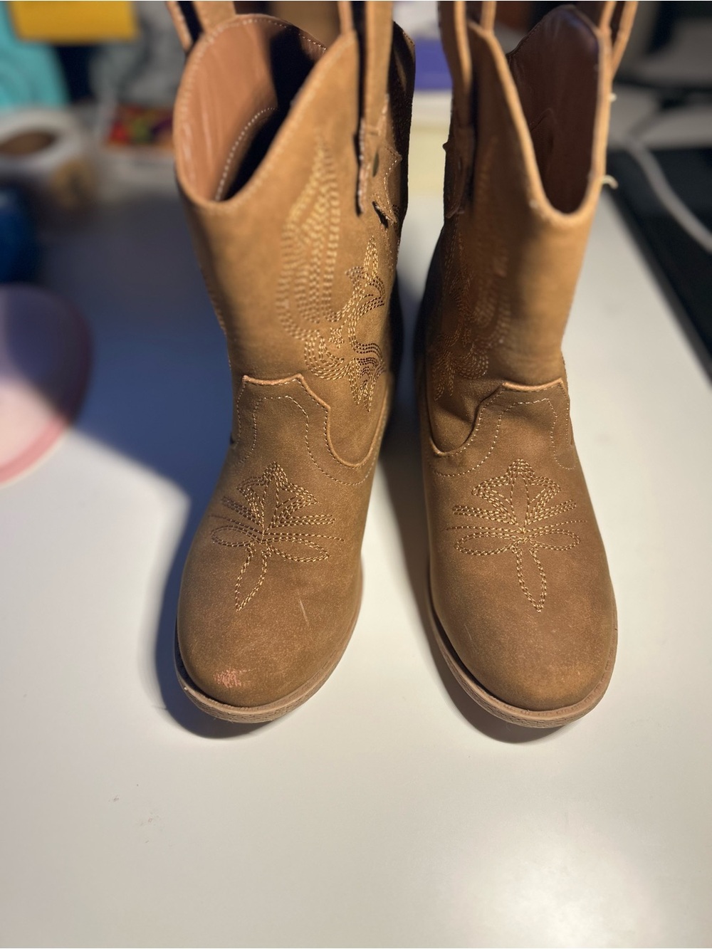 Dream Paris Kids Brown Cowgirl boots